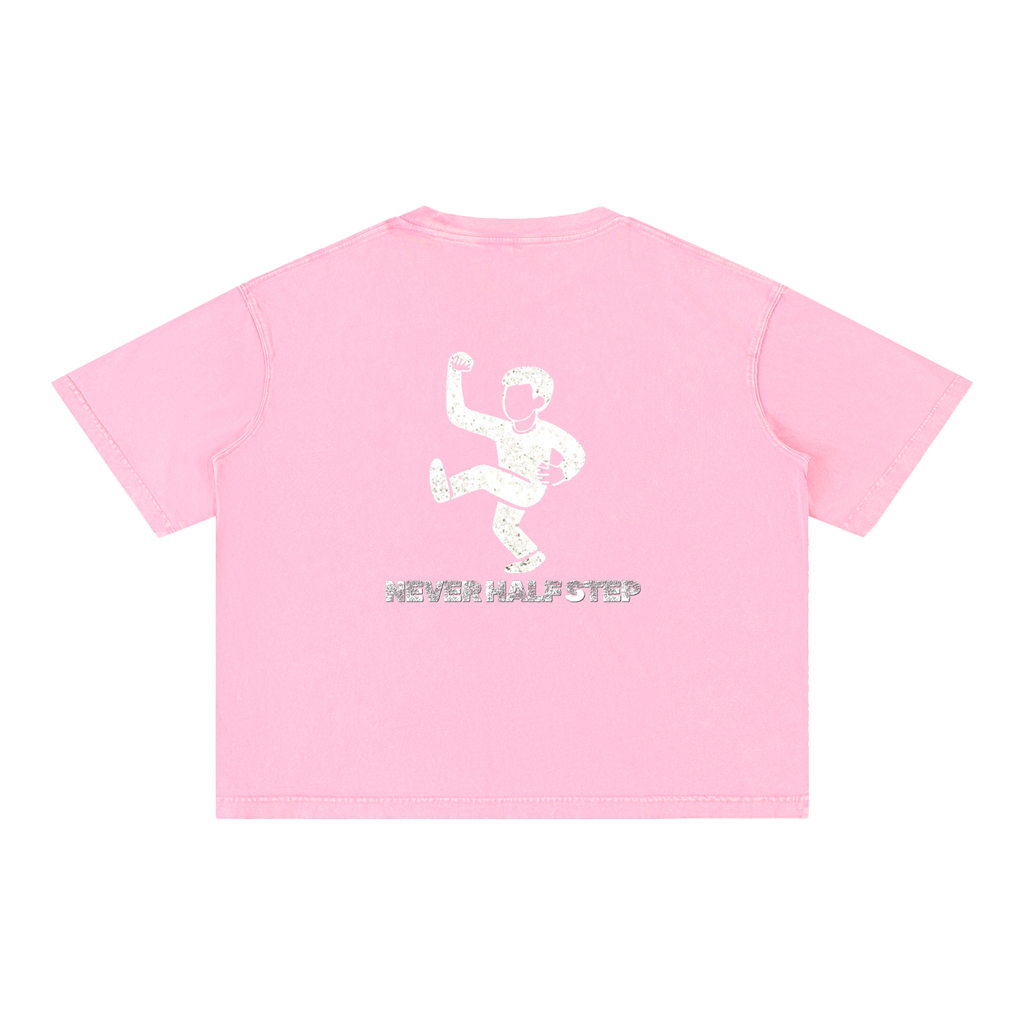 Empty State 'Never Half Step' Mineral Wash Boxy Cotton T-Shirt