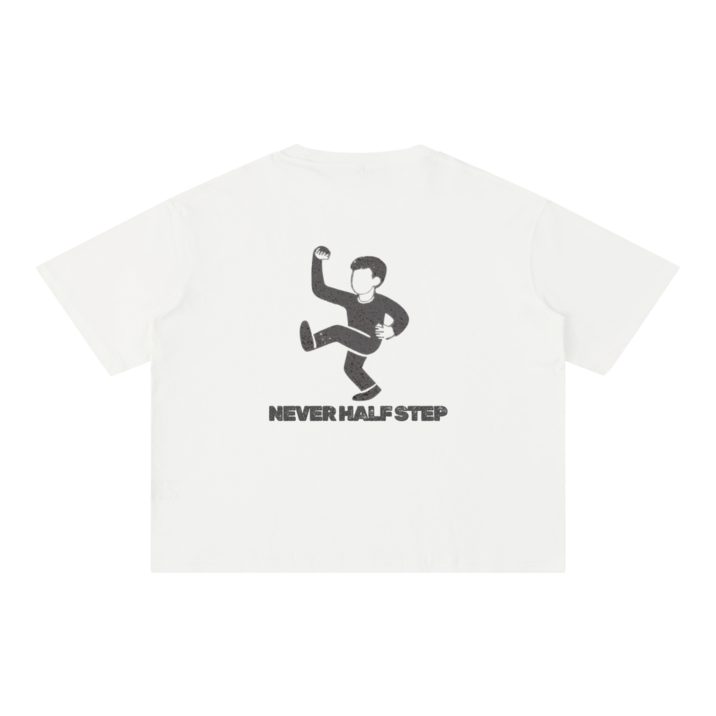 Empty State 'Never Half Step' Mineral Wash Boxy Cotton T-Shirt