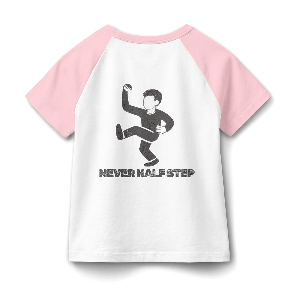 'Never Half Step' Women's Raglan Baby Tee