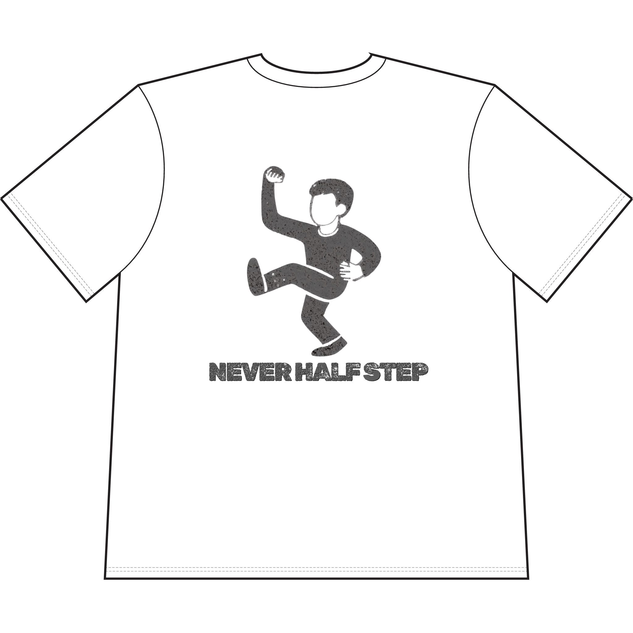 Empty State 'Never Half Step' Cropped T-Shirt | Garment-Dyed Vintage Streetwear