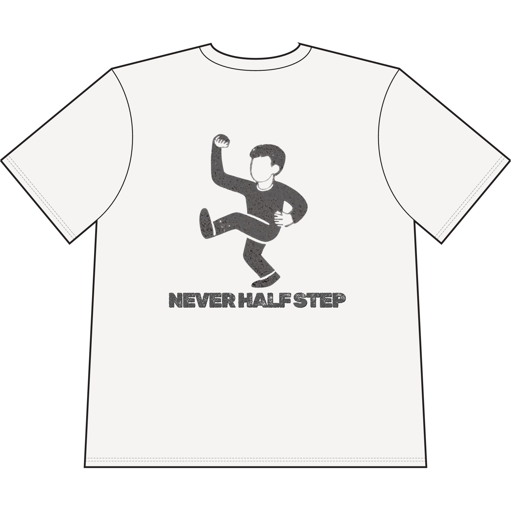Empty State 'Never Half Step' Cropped T-Shirt | Garment-Dyed Vintage Streetwear