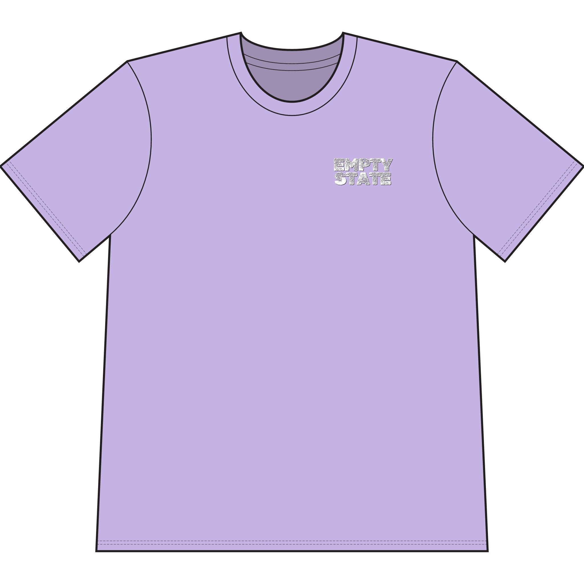Never Half Step Character T-Shirt | Empty State Chest Logo