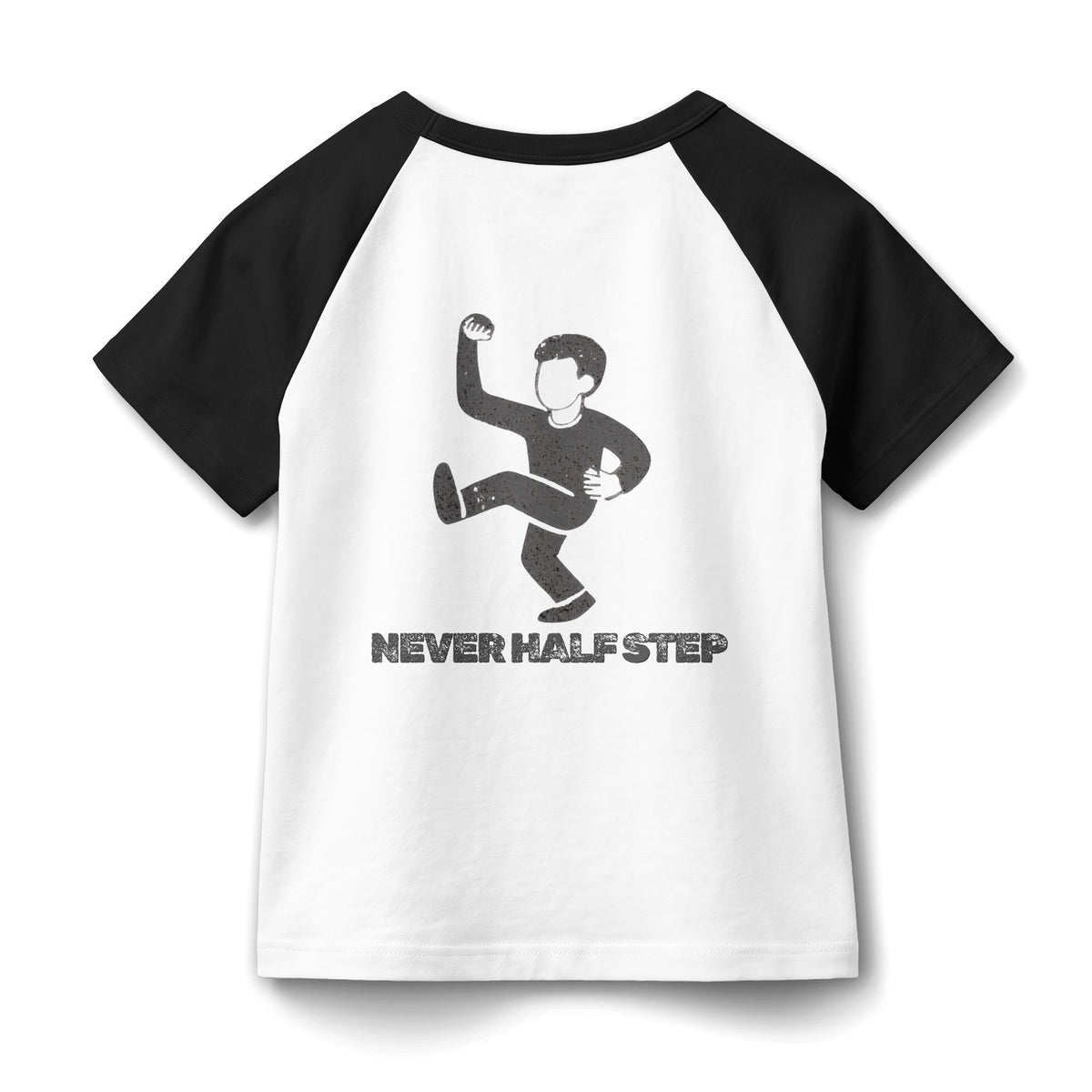 'Never Half Step' Women's Raglan Baby Tee