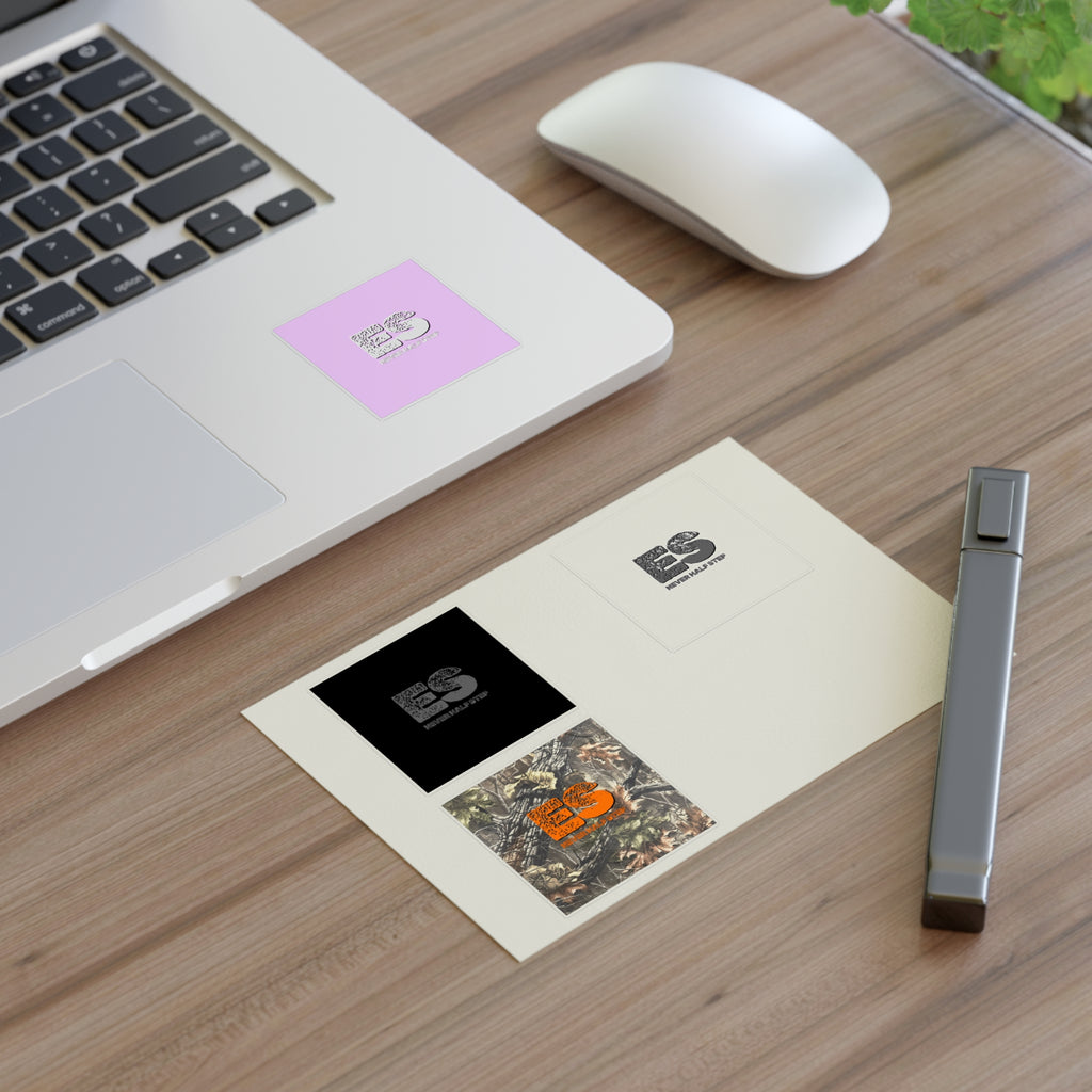 ES Logo Sticker Sheet | Camouflage, Pastel Pink, Black & White