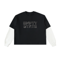 Empty State Layered Contrast Sleeve Cotton T-Shirt