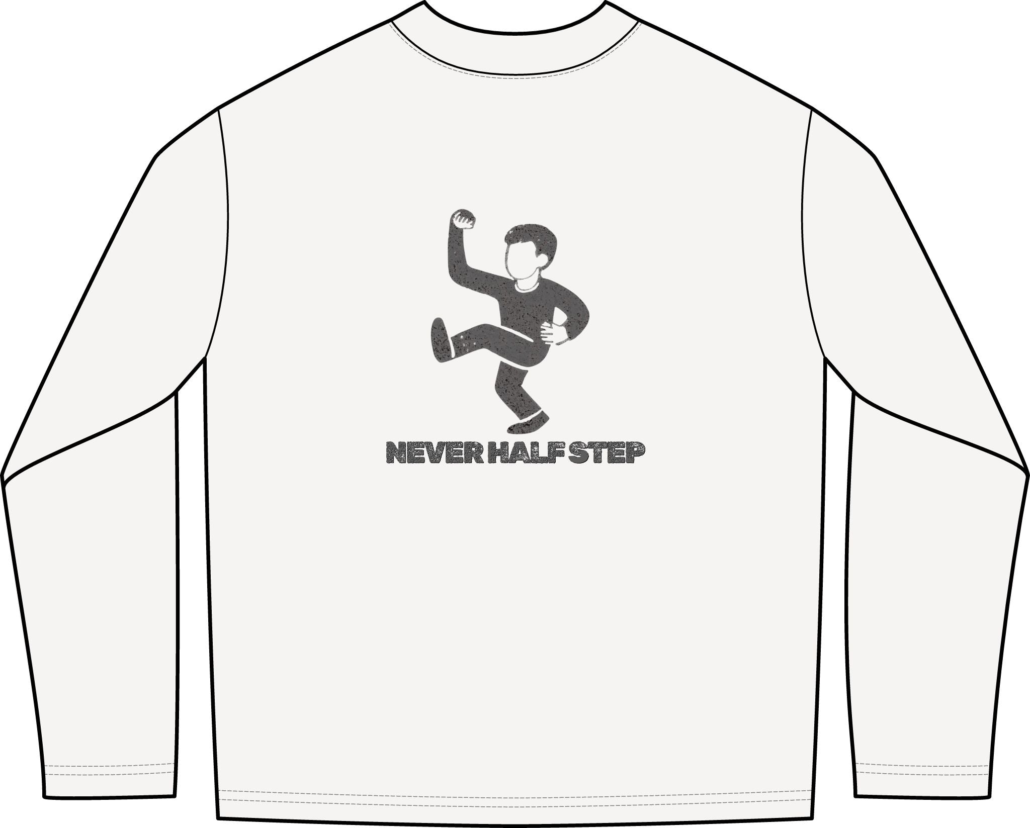Empty State 'Never Half Step' Long Sleeve Tee | Garment-Dyed Vintage Streetwear