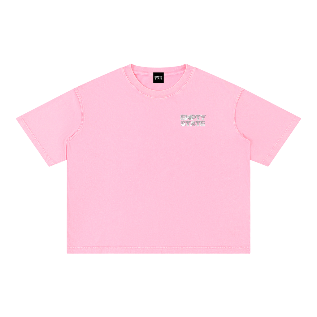 'Never Half Step' Mineral Wash Boxy Cotton T-Shirt