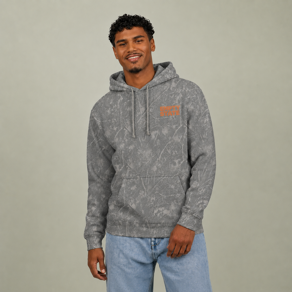 Empty State 'Never Half Step' Hoodie | Distressed Text Graphic Hoodie