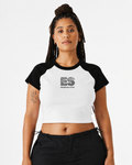 ES 'Never Half Step' Raglan Baby Tee | Women's Micro Rib Tee
