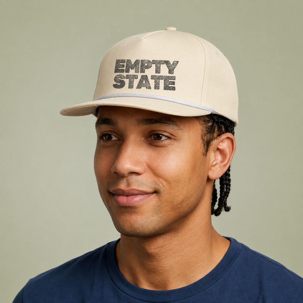 Empty State Cap | Rope bill hat, distressed sunwashed look
