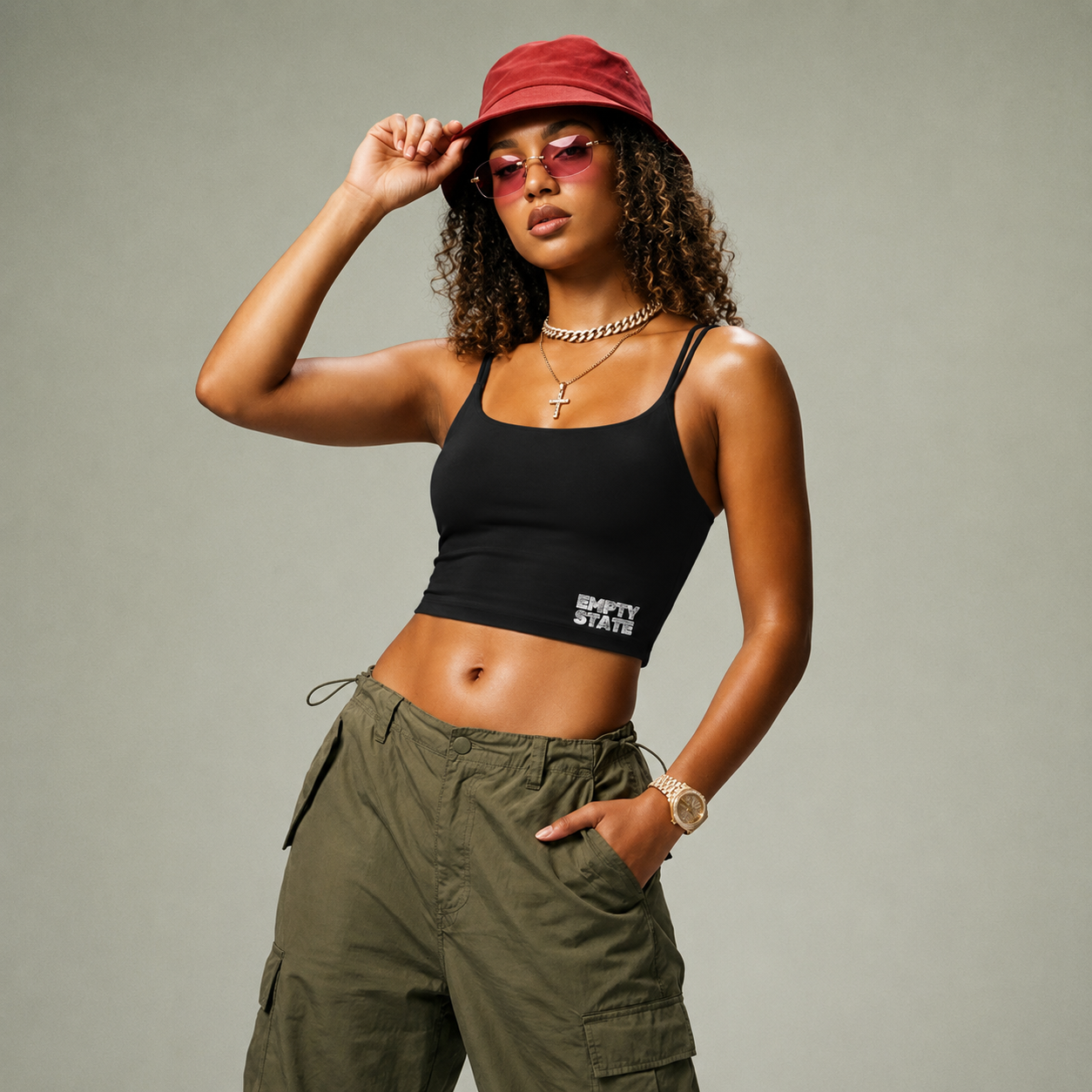 Luxe Crop Bra | Empty State Minimal Graphic