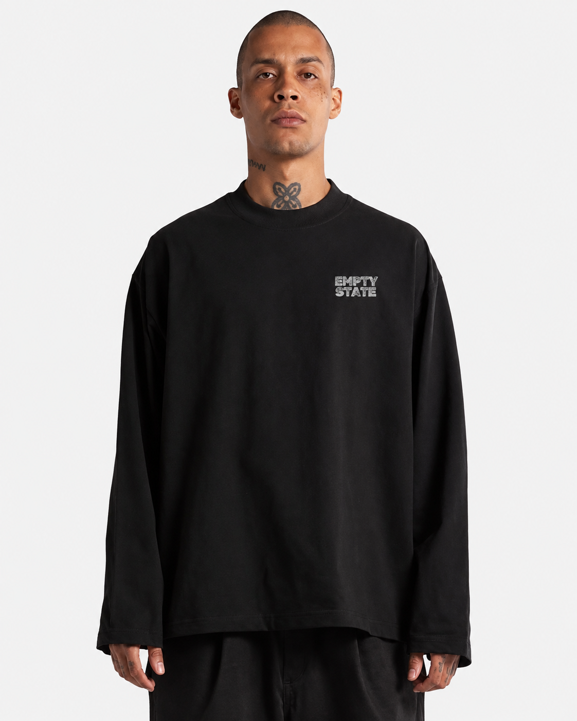 Empty State 'Never Half Step' Long Sleeve Tee | Garment-Dyed Vintage Streetwear