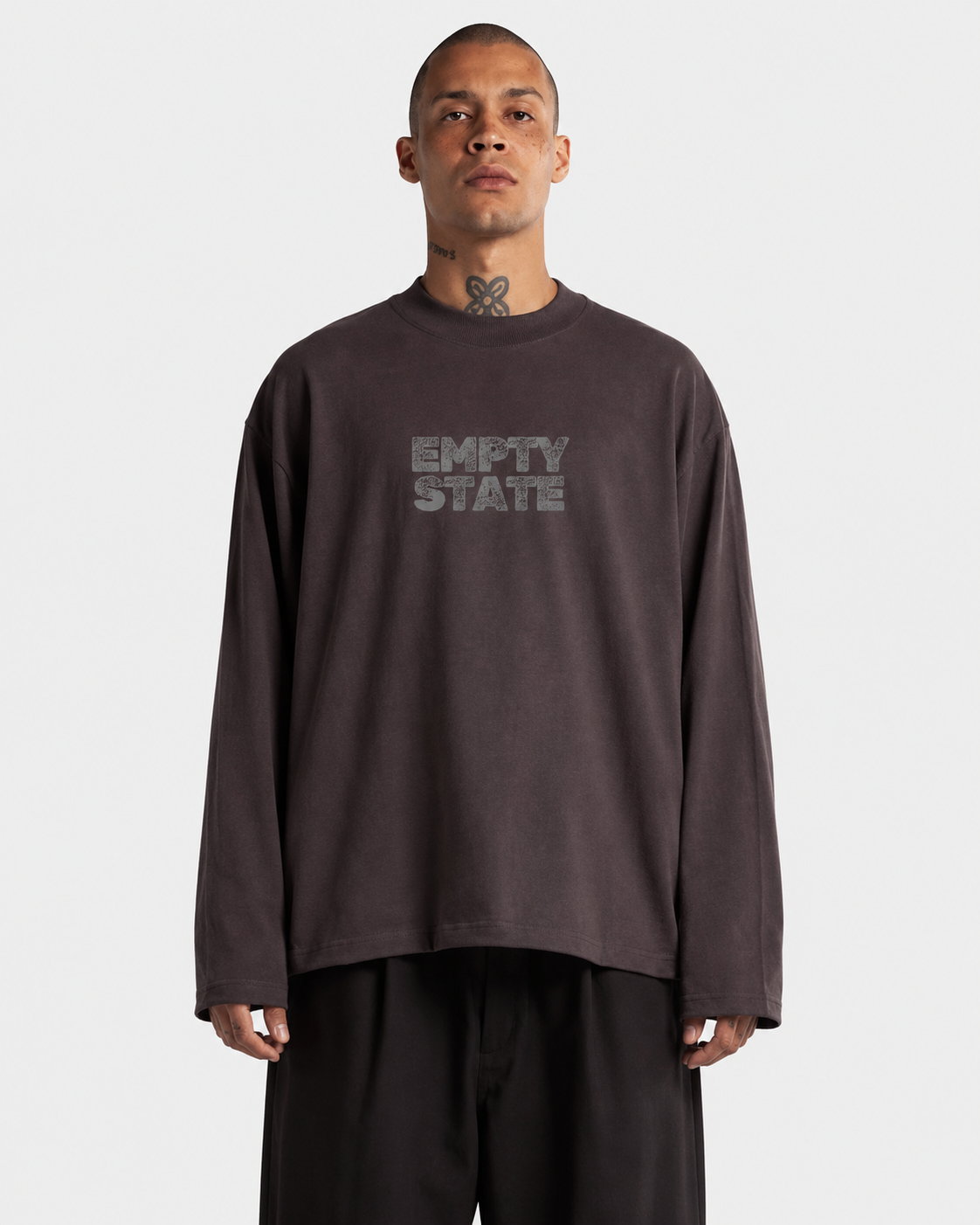 Empty State Long Sleeve Tee | Garment-Dyed Vintage Streetwear