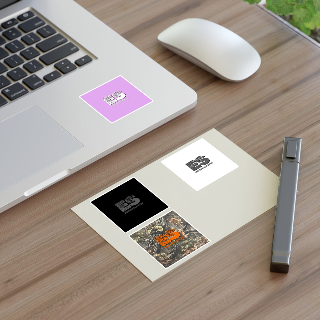 ES Logo Sticker Sheet | Camouflage, Pastel Pink, Black & White