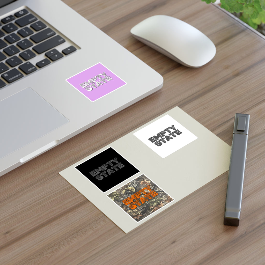 Empty State Sticker Sheet | Camouflage, Pastel Pink, Black & White