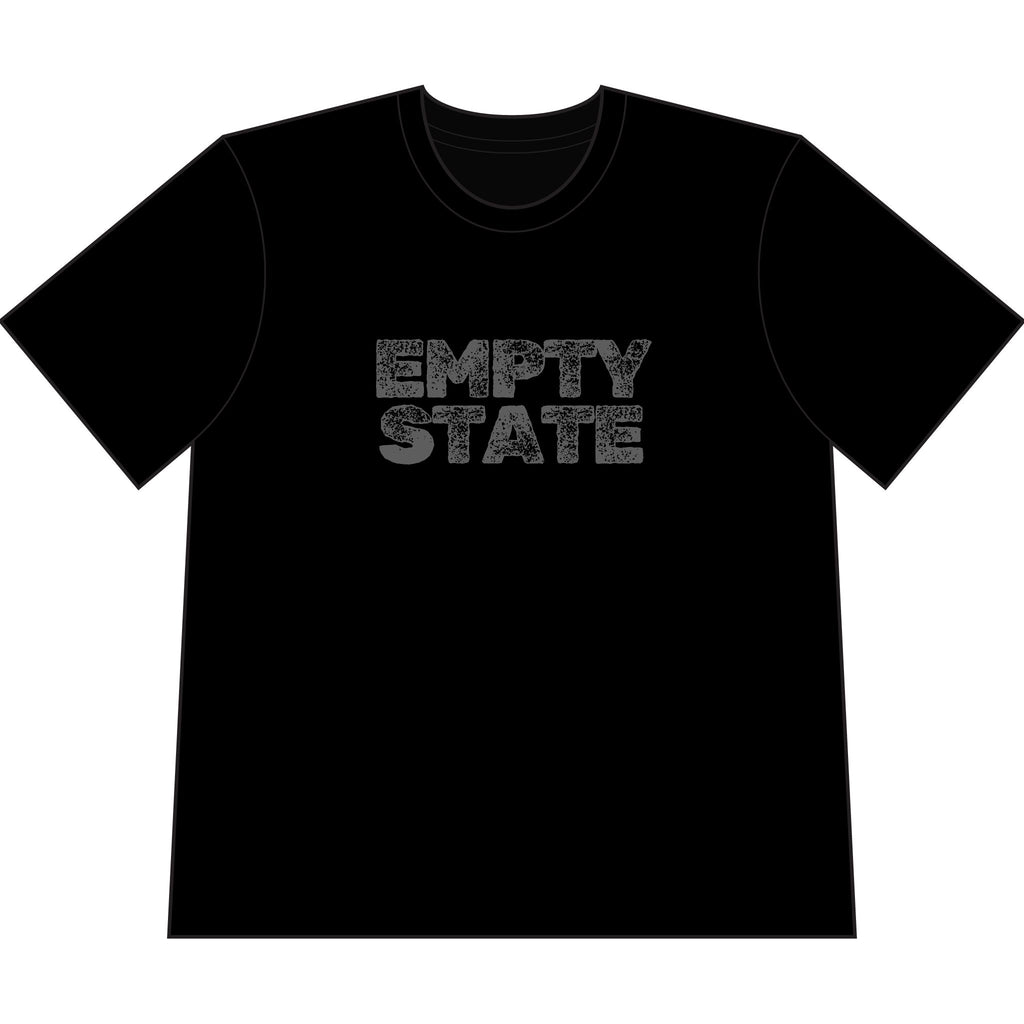 Cropped Empty State Distressed Text T-Shirt | Garment-Dyed Vintage Streetwear