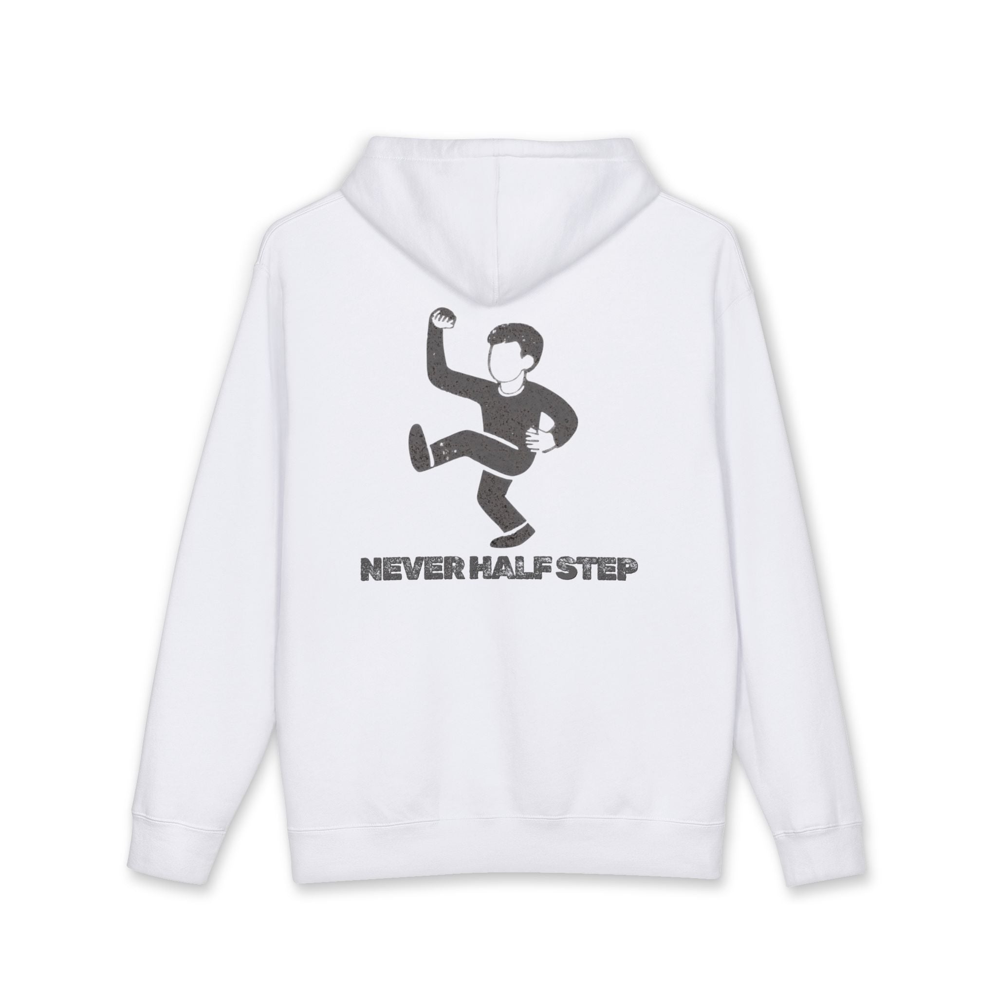 Empty State 'Never Half Step' Hoodie | Distressed Text Graphic Hoodie