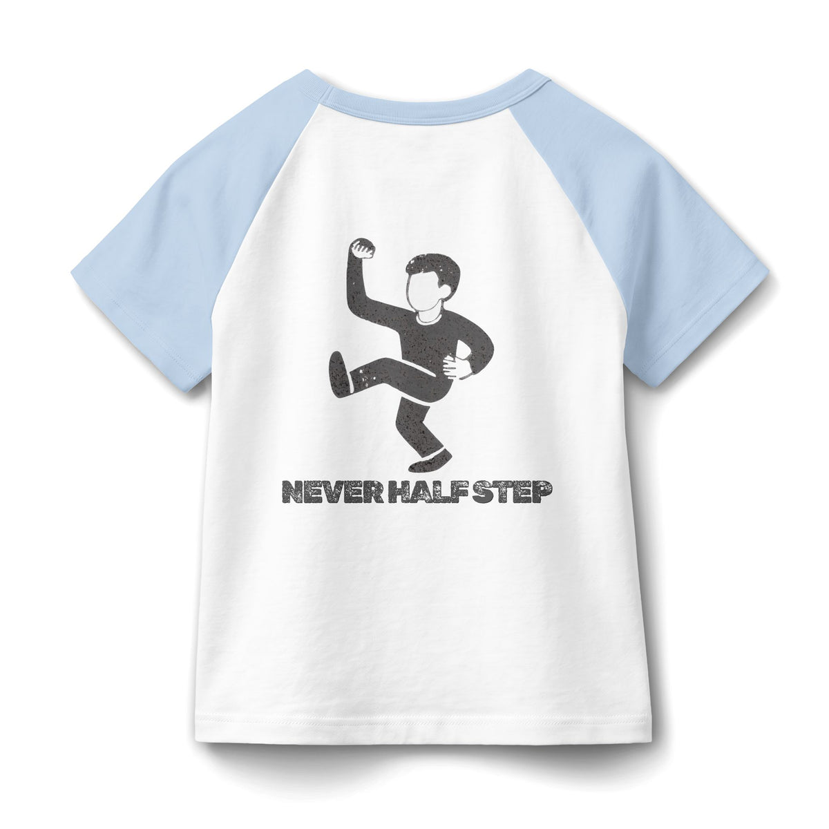 'Never Half Step' Women's Raglan Baby Tee