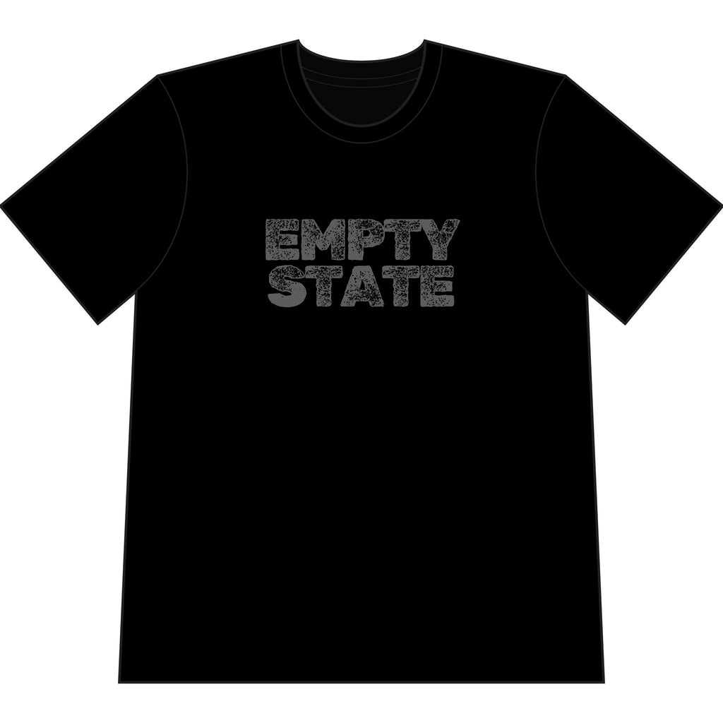 Empty State Distressed Text T-Shirt | Garment-Dyed Vintage Streetwear