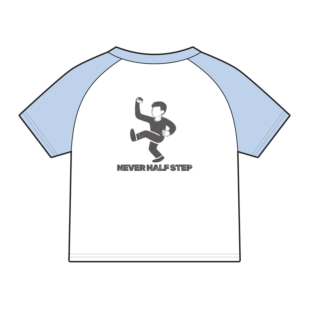 Empty State 'Never Half Step' Raglan Baby Tee | Graphic Women's Micro Rib Tee