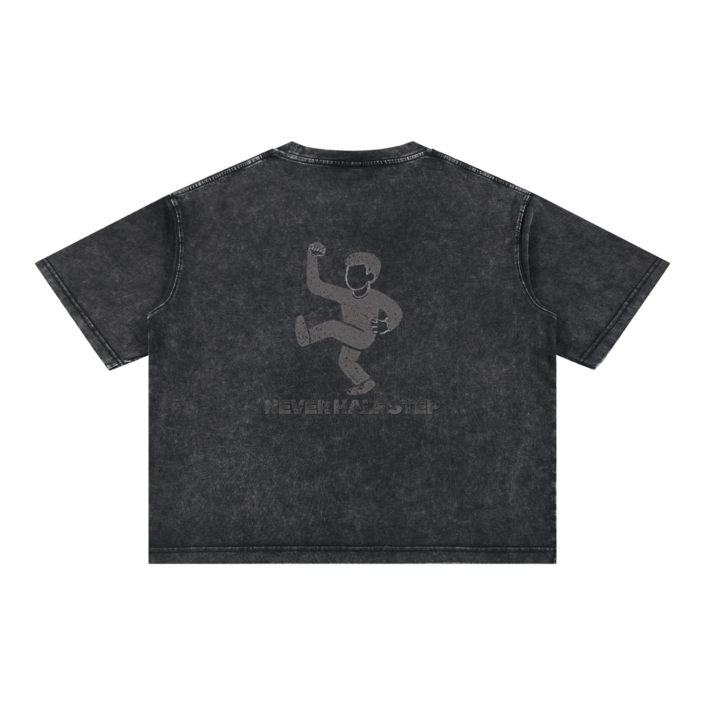 Empty State 'Never Half Step' Mineral Wash Boxy Cotton T-Shirt