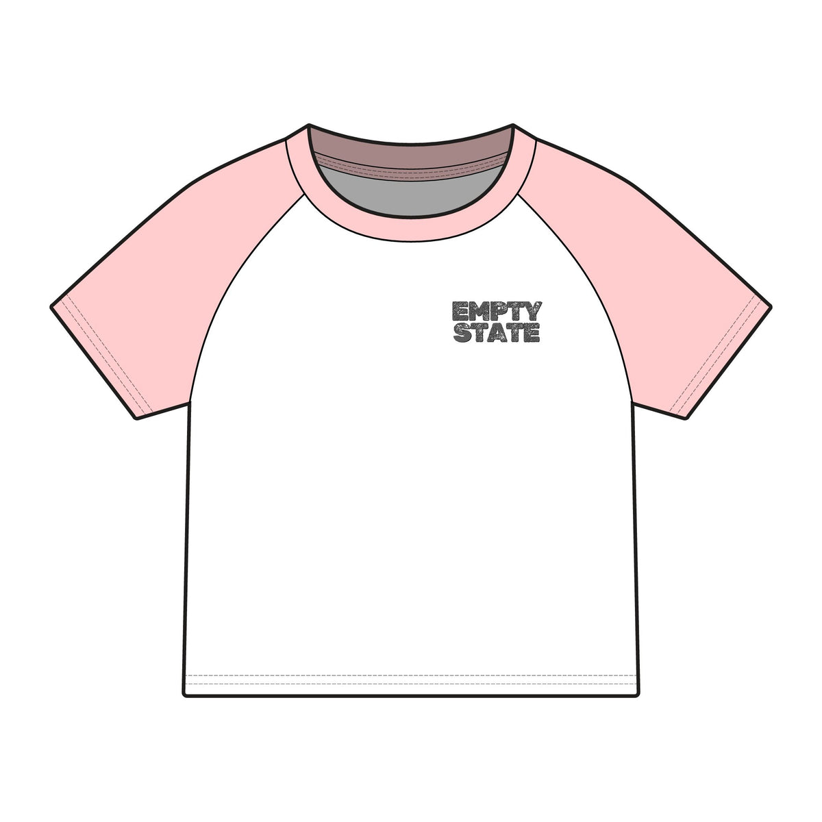 Empty State 'Never Half Step' Raglan Baby Tee | Graphic Women's Micro Rib Tee