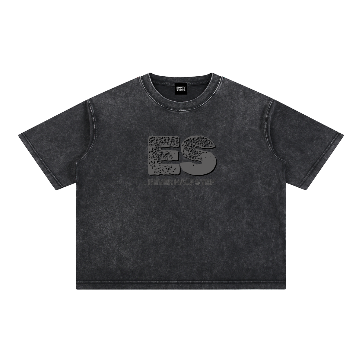 ES Logo Mineral Wash Boxy Cotton T-Shirt