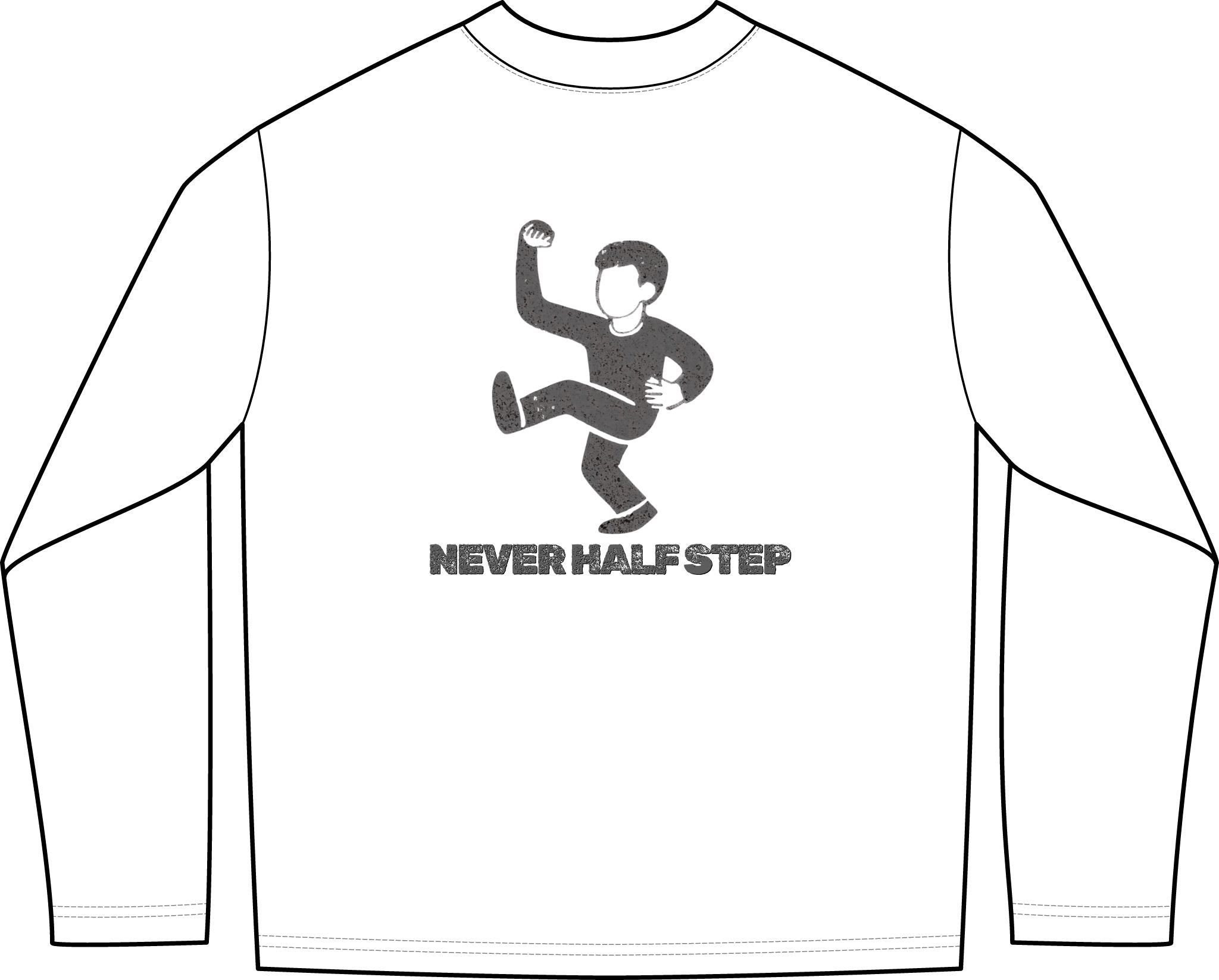 Empty State 'Never Half Step' Long Sleeve Tee | Garment-Dyed Vintage Streetwear