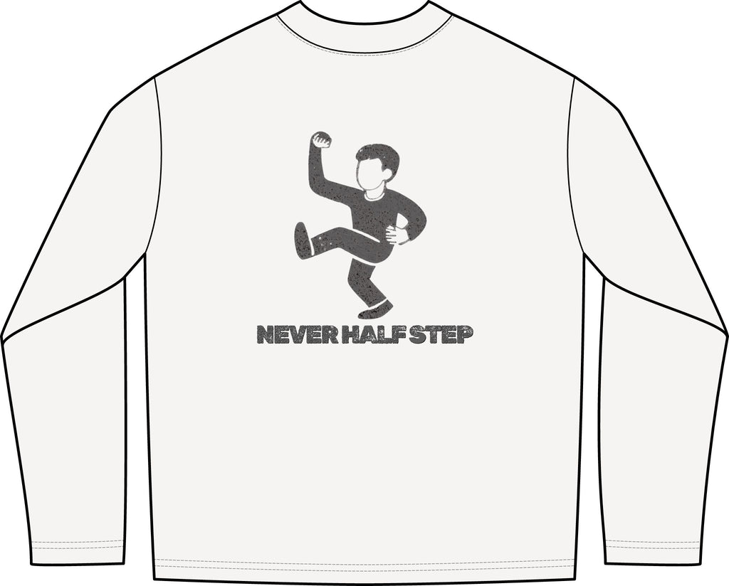 Empty State 'Never Half Step' Long Sleeve Tee | Garment-Dyed Vintage Streetwear