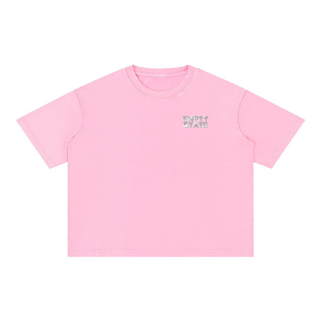 Empty State 'Never Half Step' Mineral Wash Boxy Cotton T-Shirt