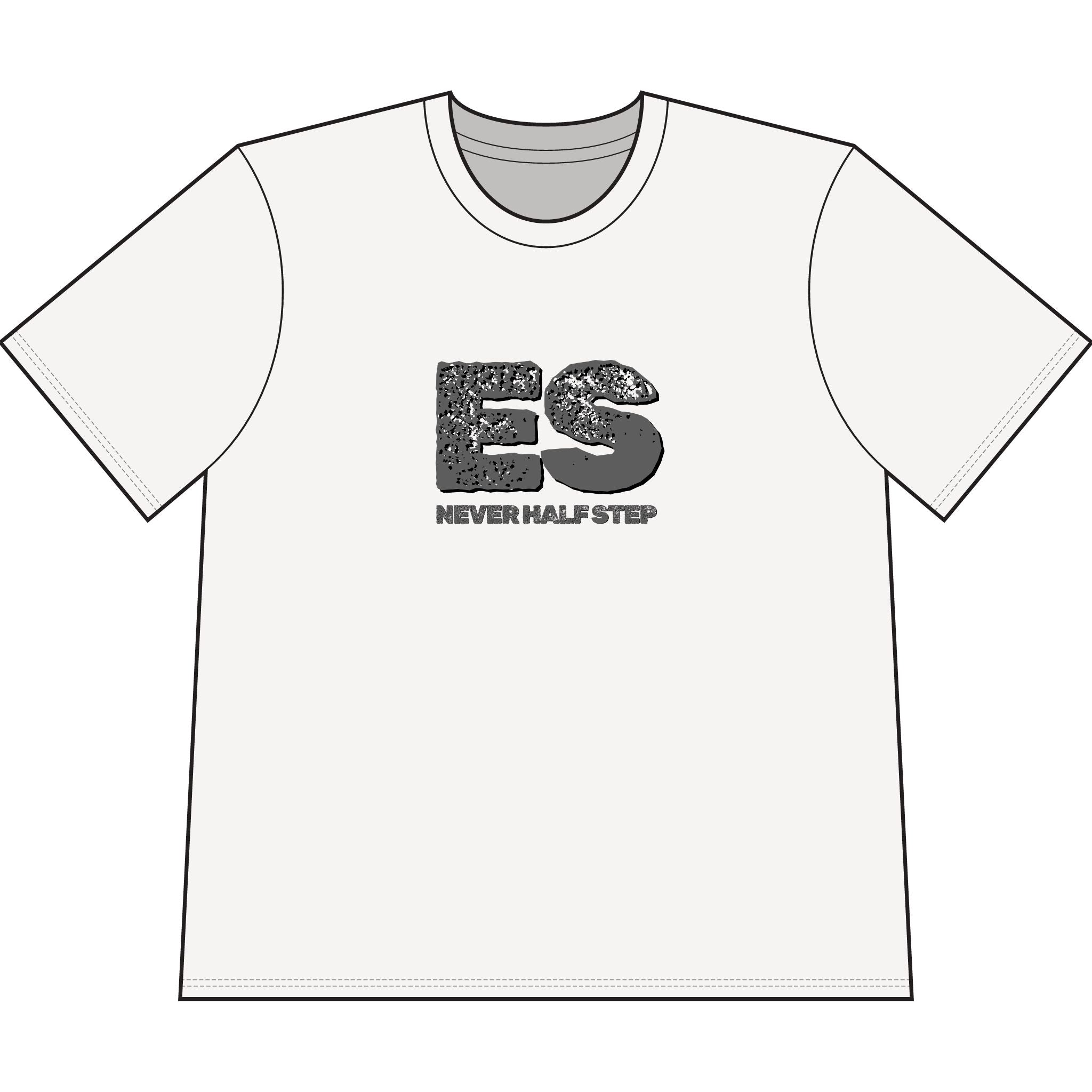 ES 'Never Half-Step' Cropped T-Shirt | Garment-Dyed Vintage Streetwear