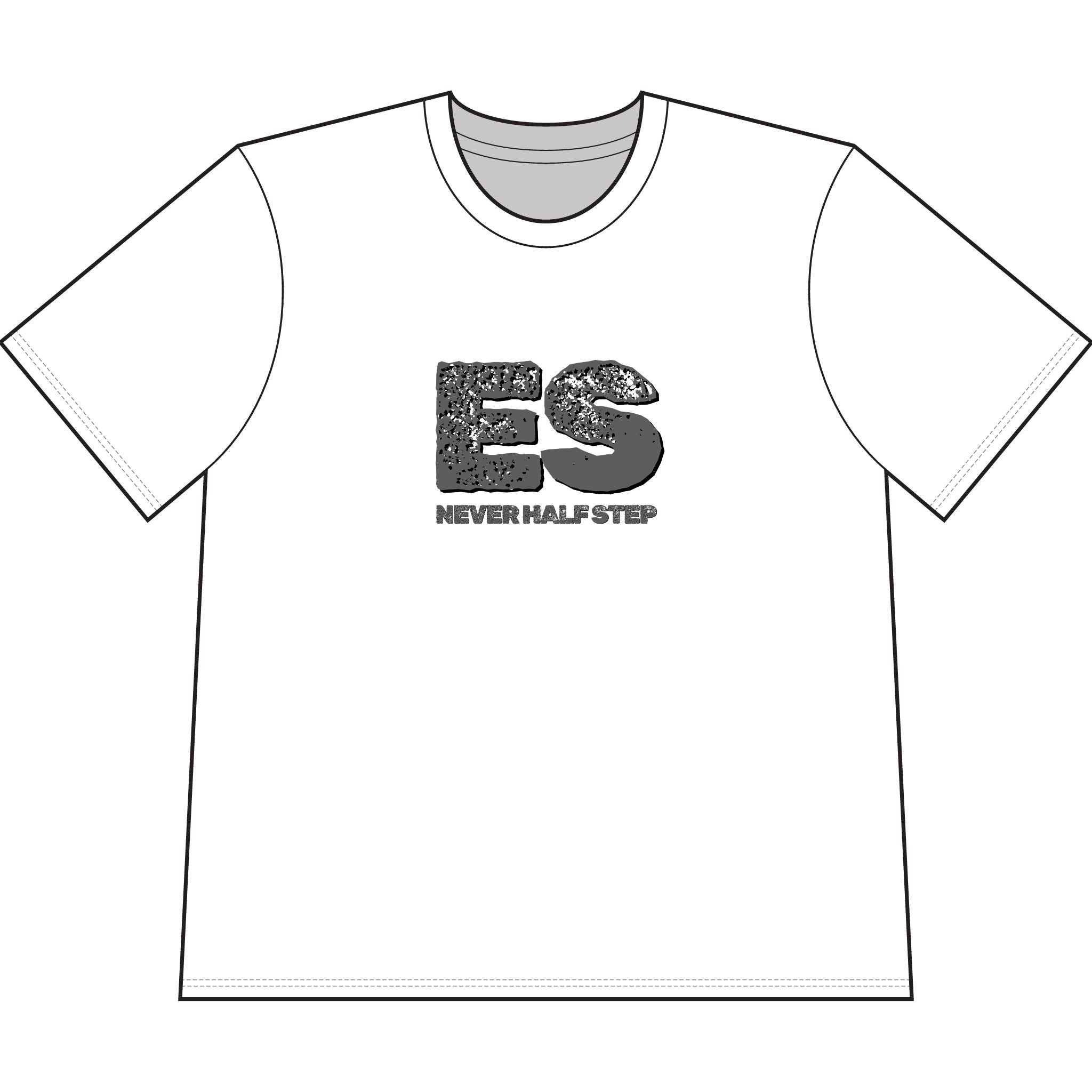 ES 'Never Half-Step' Cropped T-Shirt | Garment-Dyed Vintage Streetwear