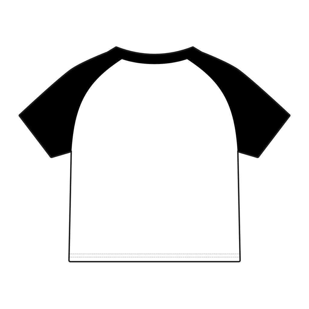 ES 'Never Half Step' Raglan Baby Tee | Women's Micro Rib Tee