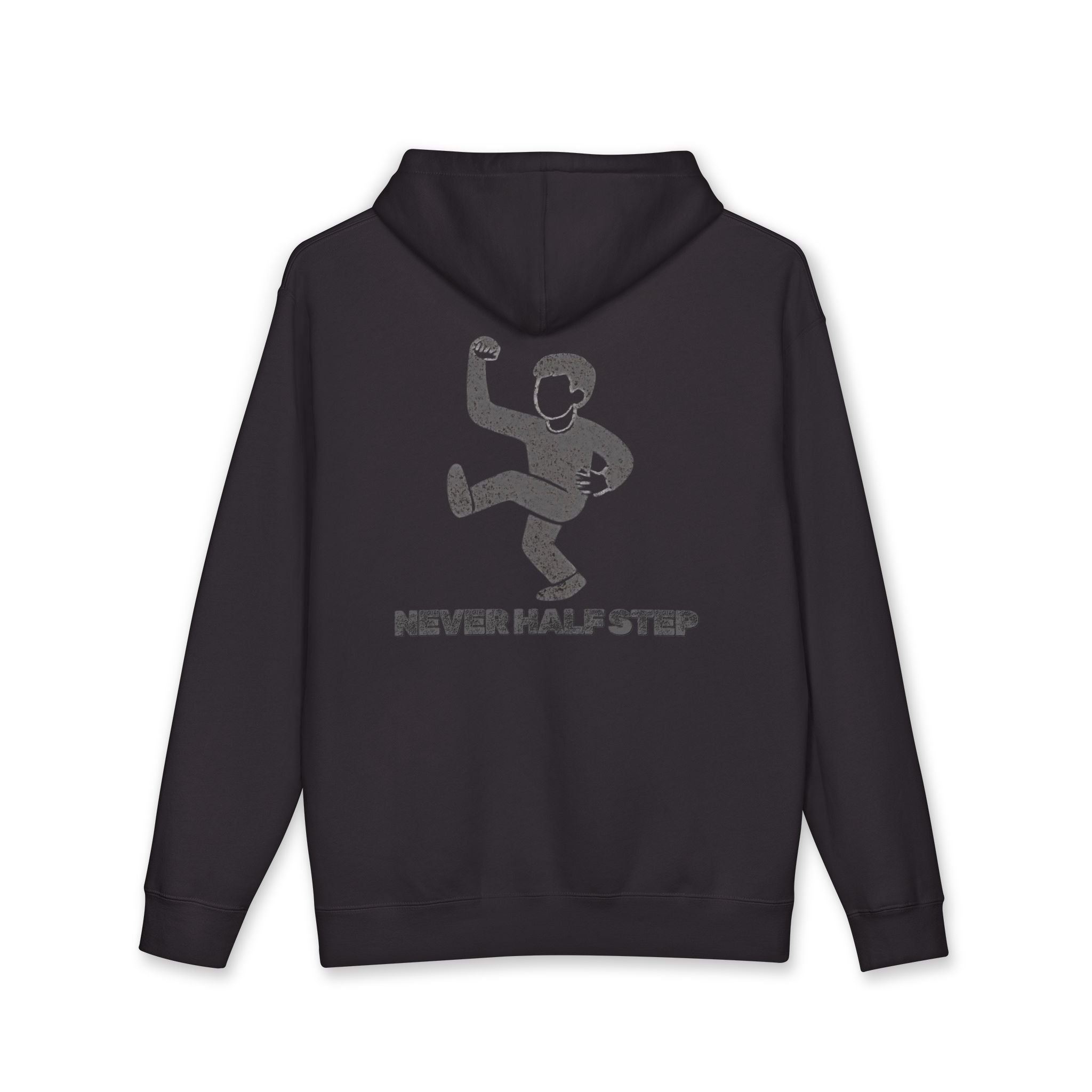 Empty State 'Never Half Step' Hoodie | Distressed Text Graphic Hoodie