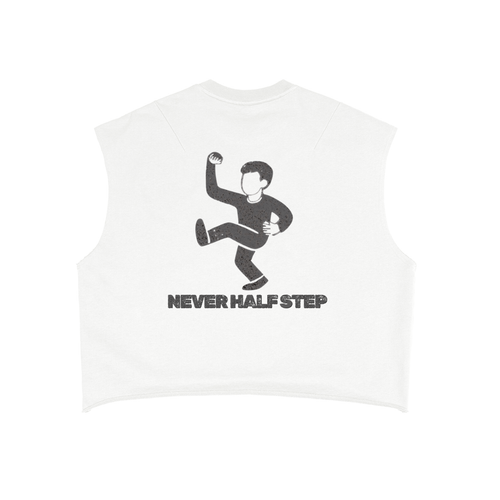 'Never Half Step' French Terry Boxy Tank Top
