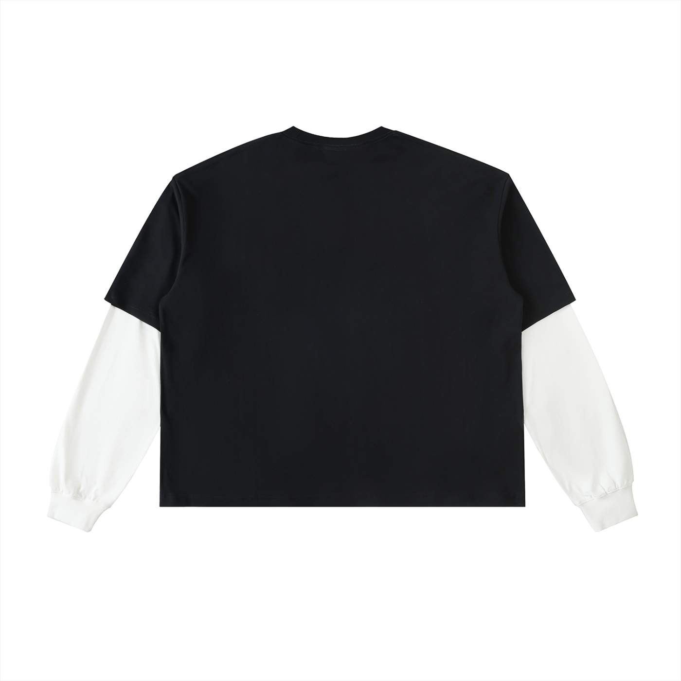 Empty State Layered Contrast Sleeve Cotton T-Shirt