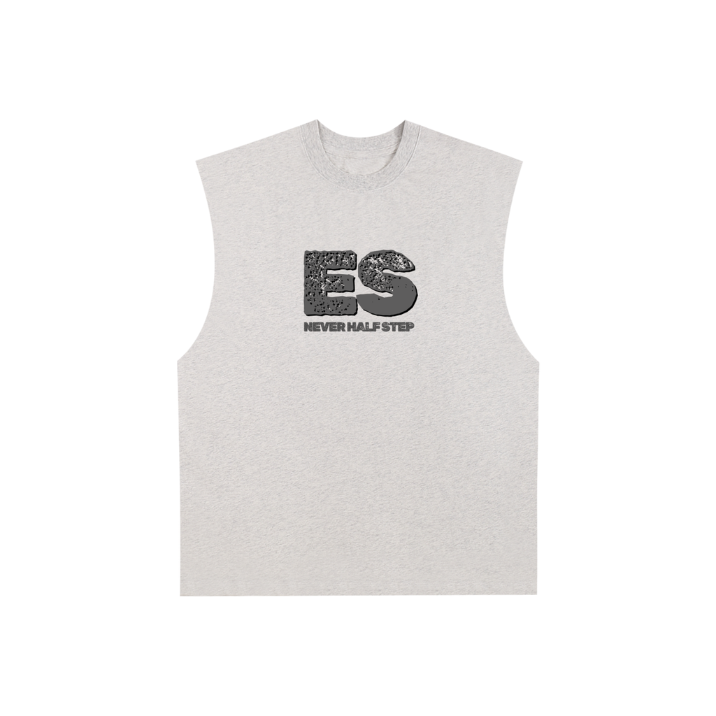 ES 'Never Half Step' Raw Edge Cotton Tank Top