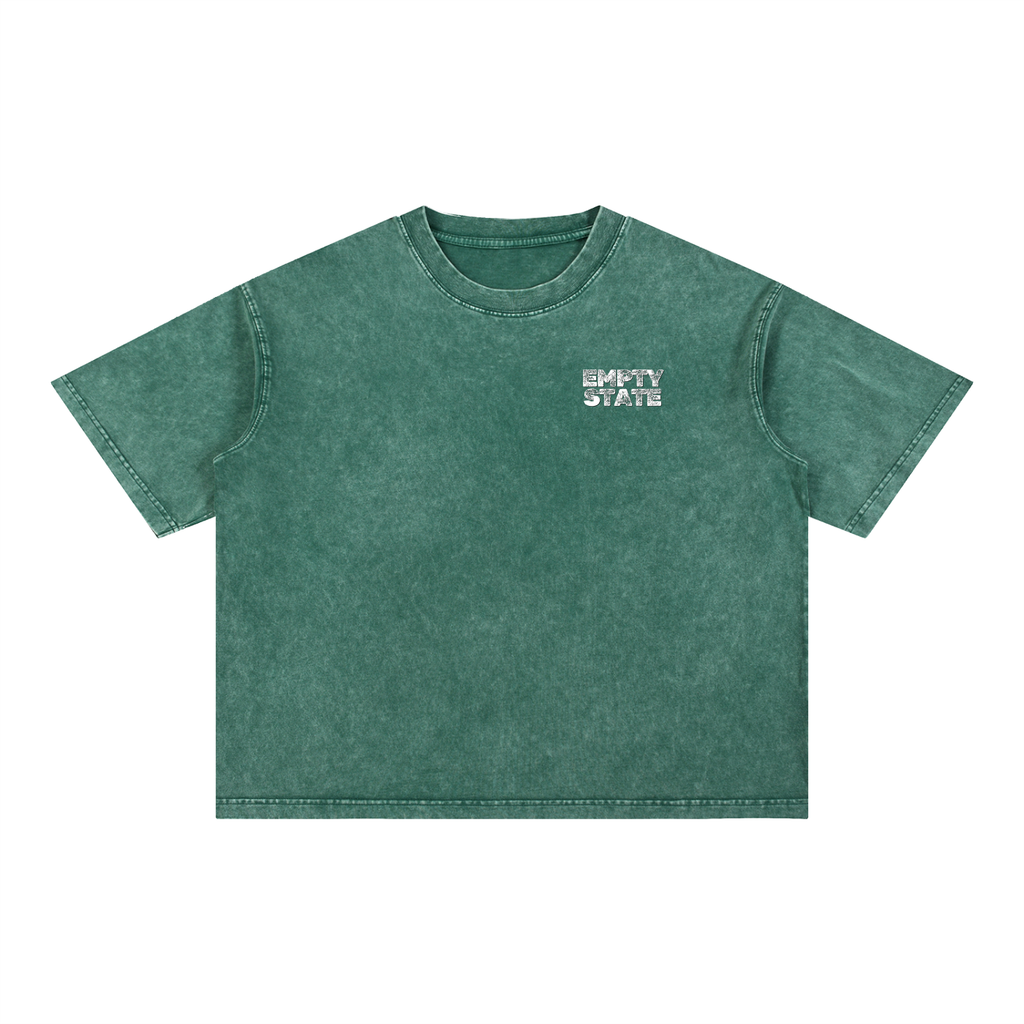 Empty State 'Never Half Step' Mineral Wash Boxy Cotton T-Shirt
