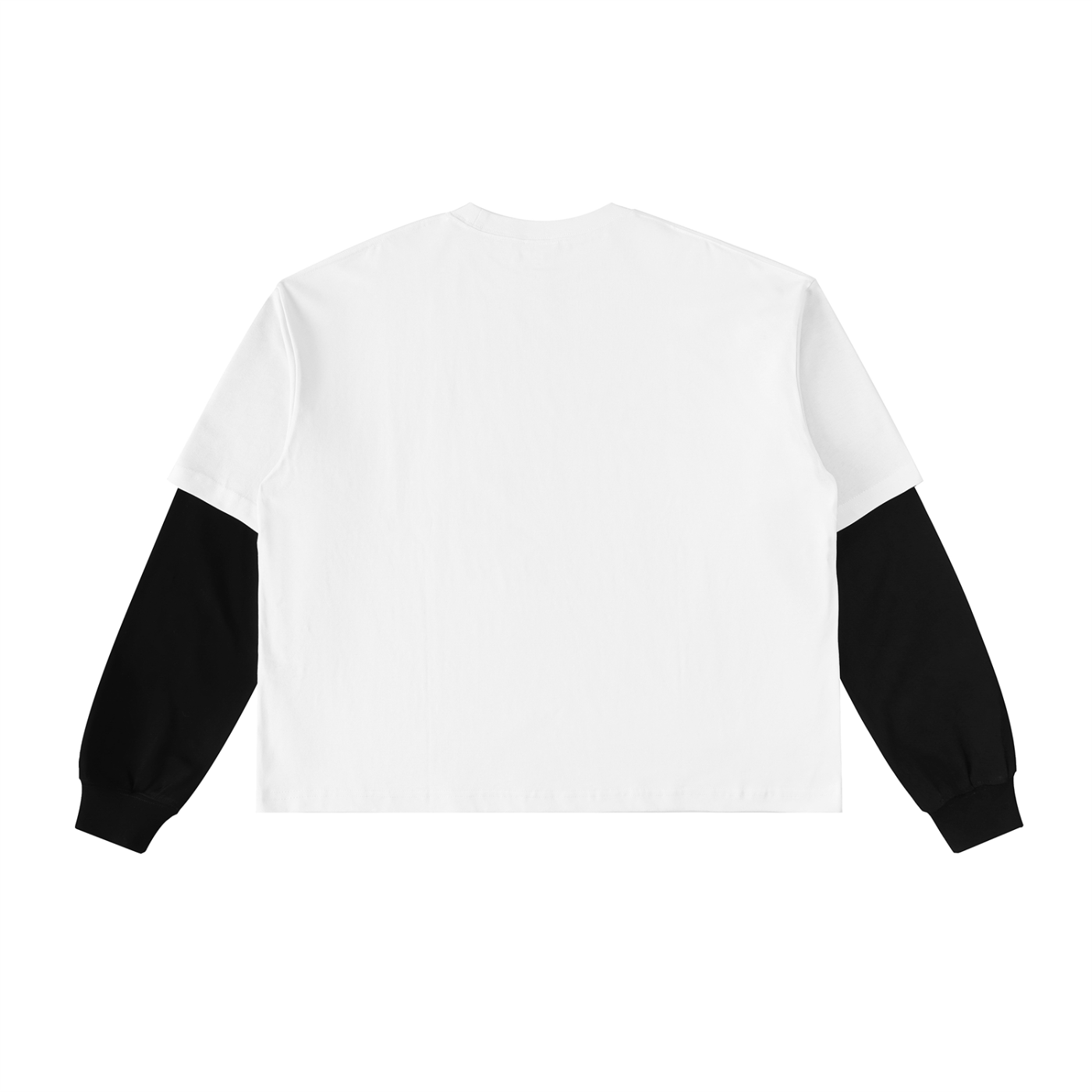Empty State Layered Contrast Sleeve Cotton T-Shirt