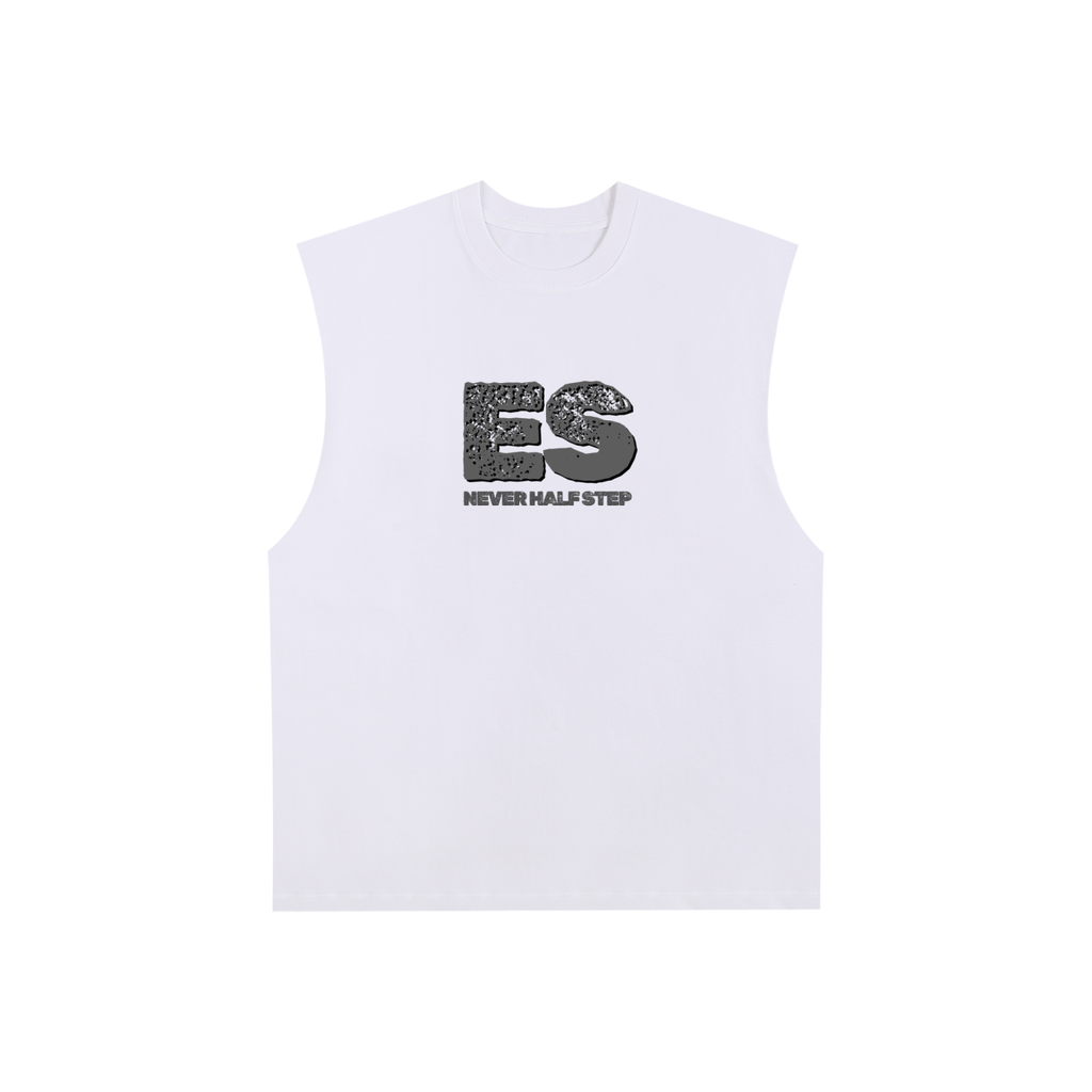 ES 'Never Half Step' Raw Edge Cotton Tank Top