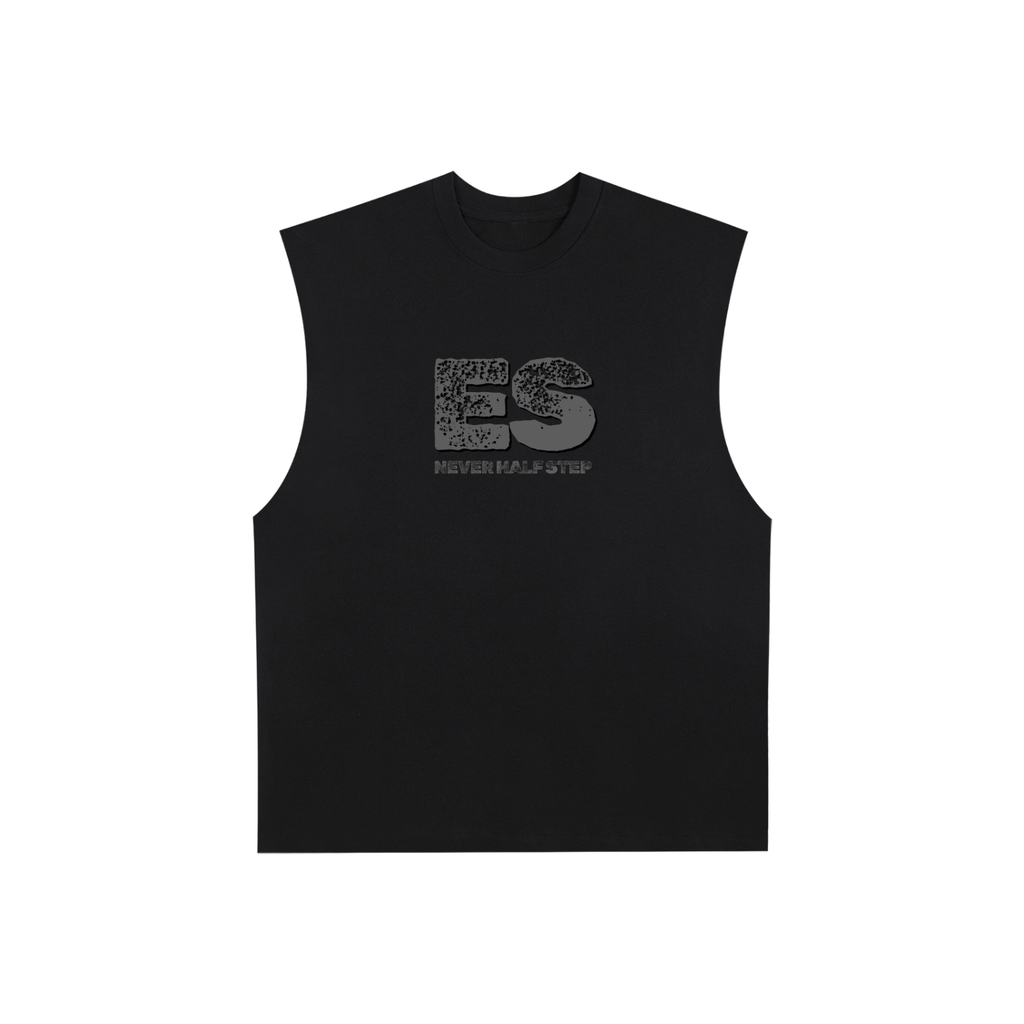 ES 'Never Half Step' Raw Edge Cotton Tank Top